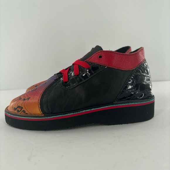 Soletech Music Note Hand Painted Leather Shoes Art To Wear Creative Size 5.5 - Picture 4 of 7